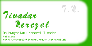 tivadar merczel business card